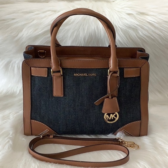LIKE NEW👜MICHAEL Michael Kors Corner Frame Dillon Large Satchel - Picture 2 of 16